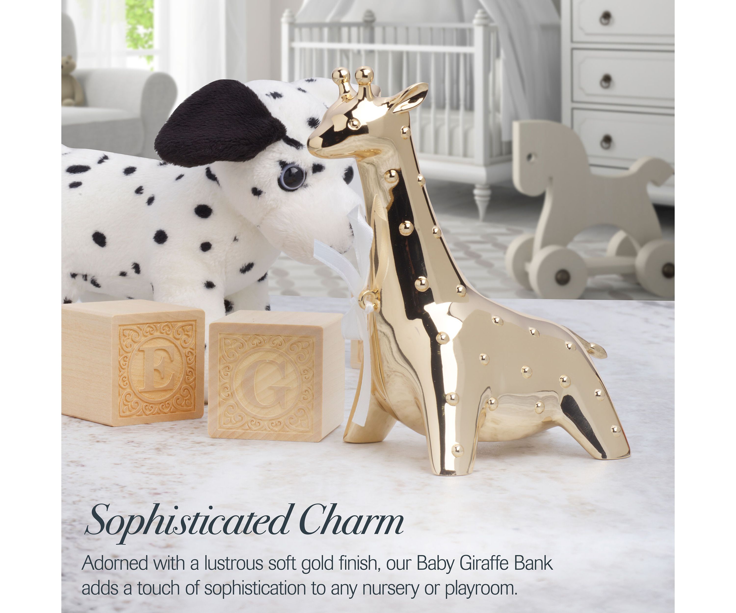 Baby Gold Giraffe Bank