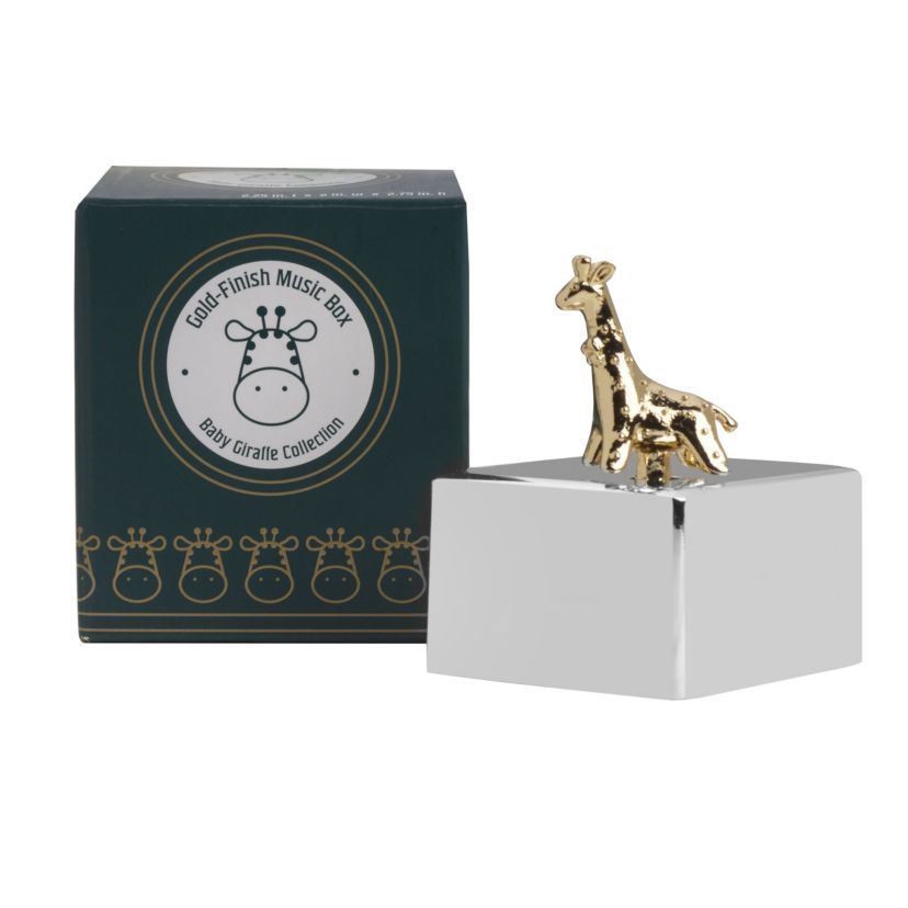 Baby Gold Giraffe Music Box