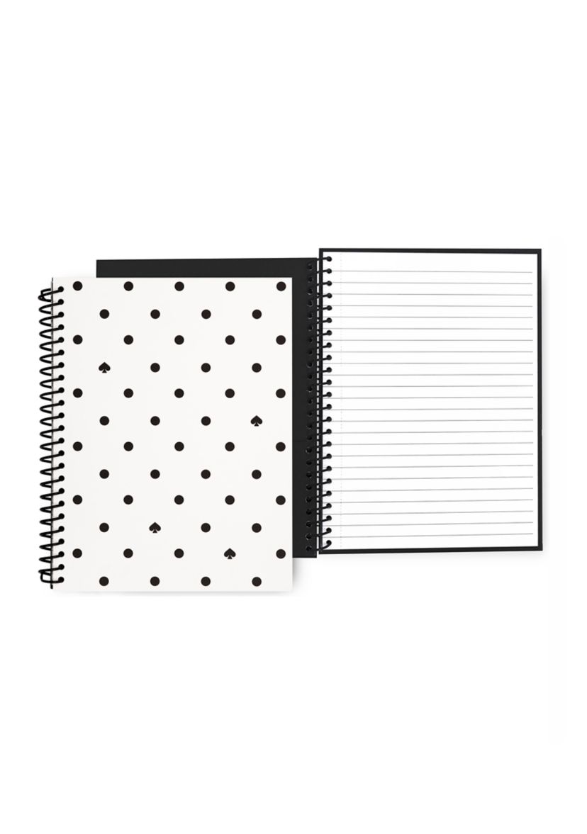 Small Spiral Notebook, Black Spade Dot