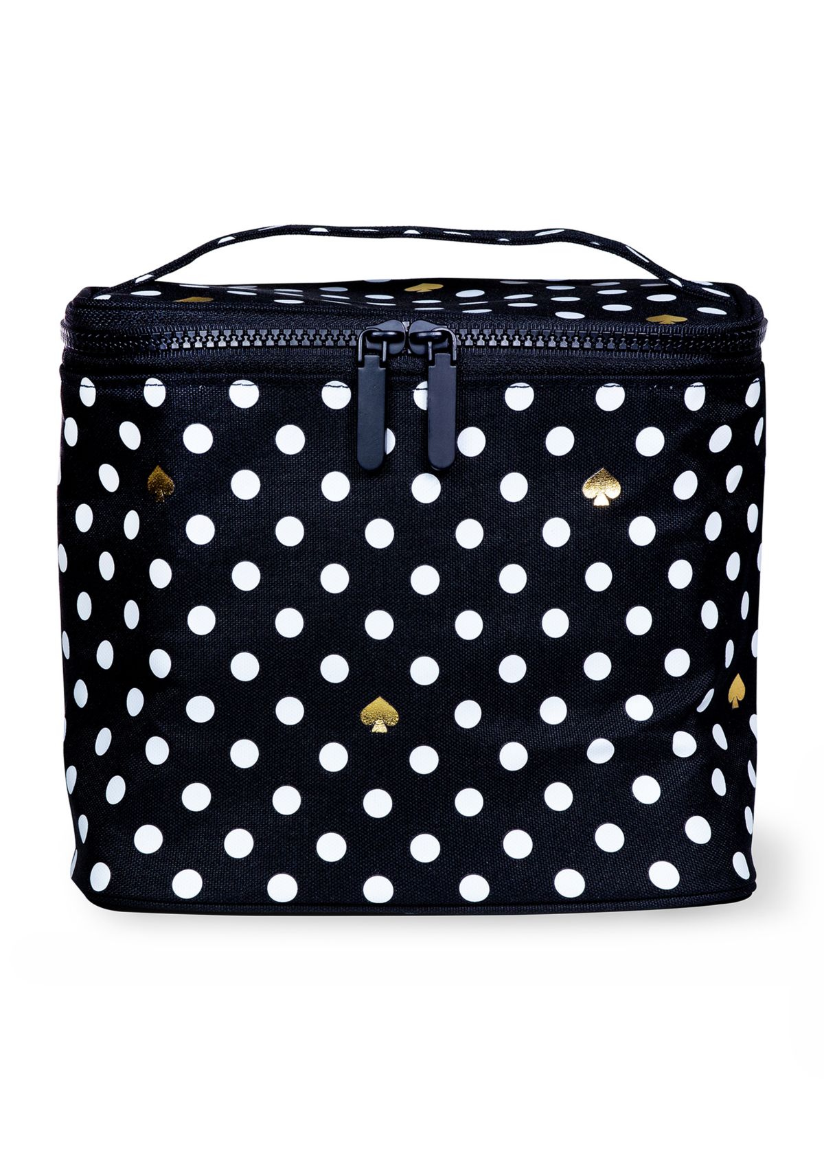 Lunch Tote, Polka Dots (Black/White)