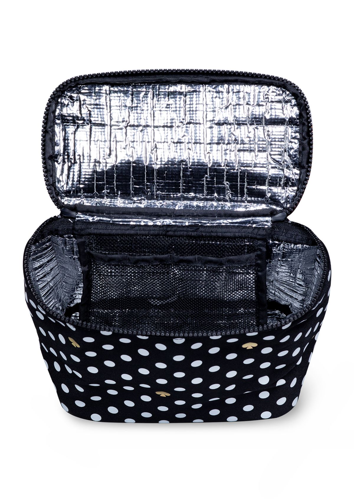 Lunch Tote, Polka Dots (Black/White)