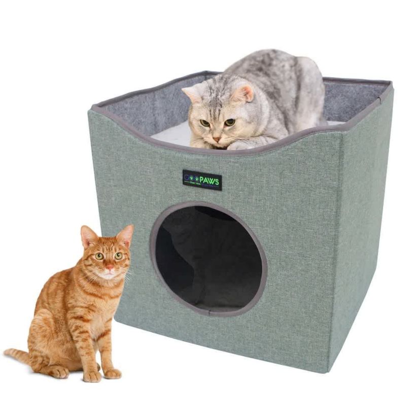 GOOPAWS Cat Condo, Smoke Grey