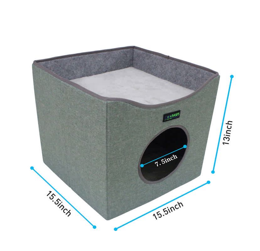 GOOPAWS Cat Condo, Smoke Grey