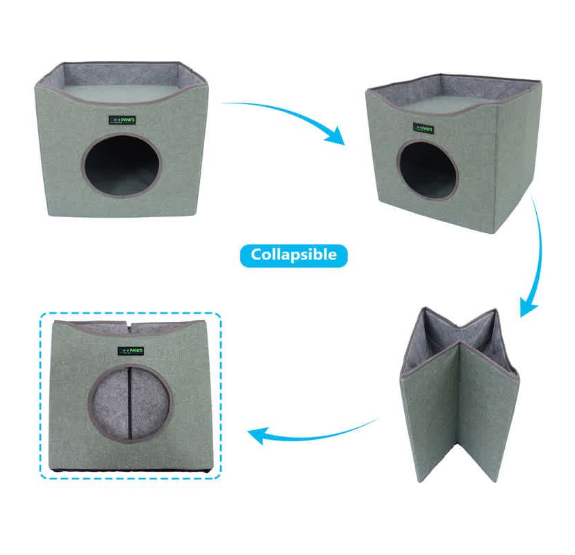 GOOPAWS Cat Condo, Smoke Grey