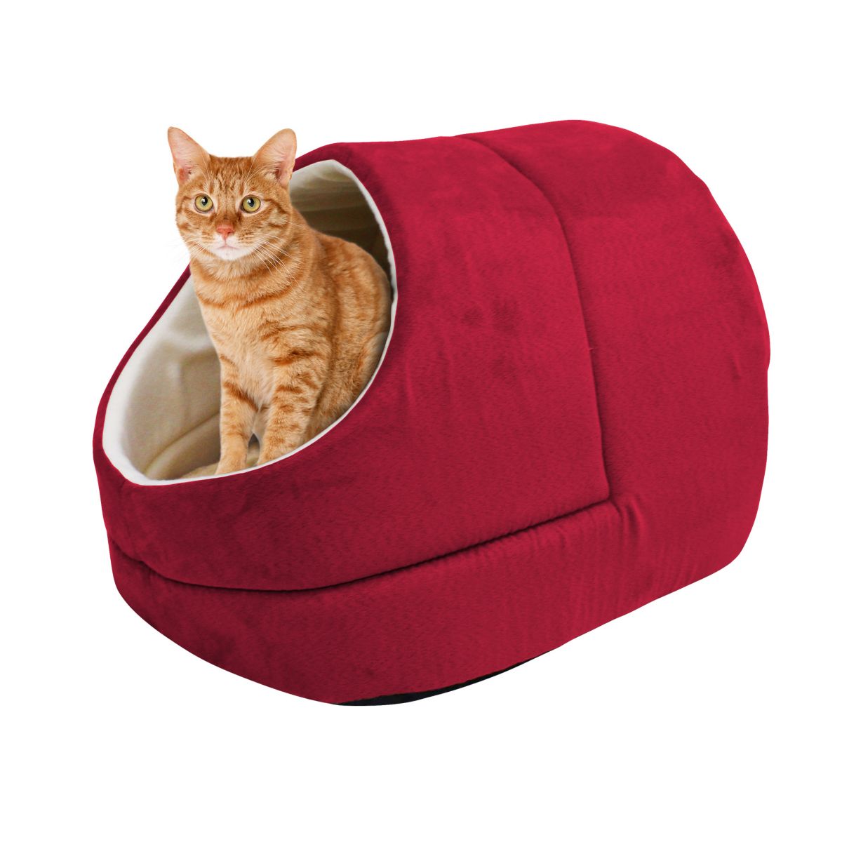GOOPAWS Cat Bed Sleeping Cave, Brown