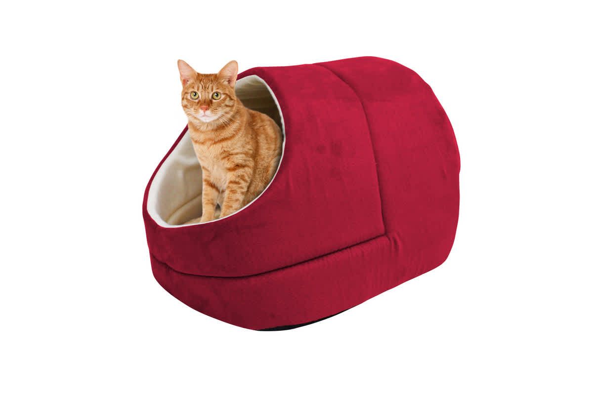 GOOPAWS Cat Bed Sleeping Cave, Brown