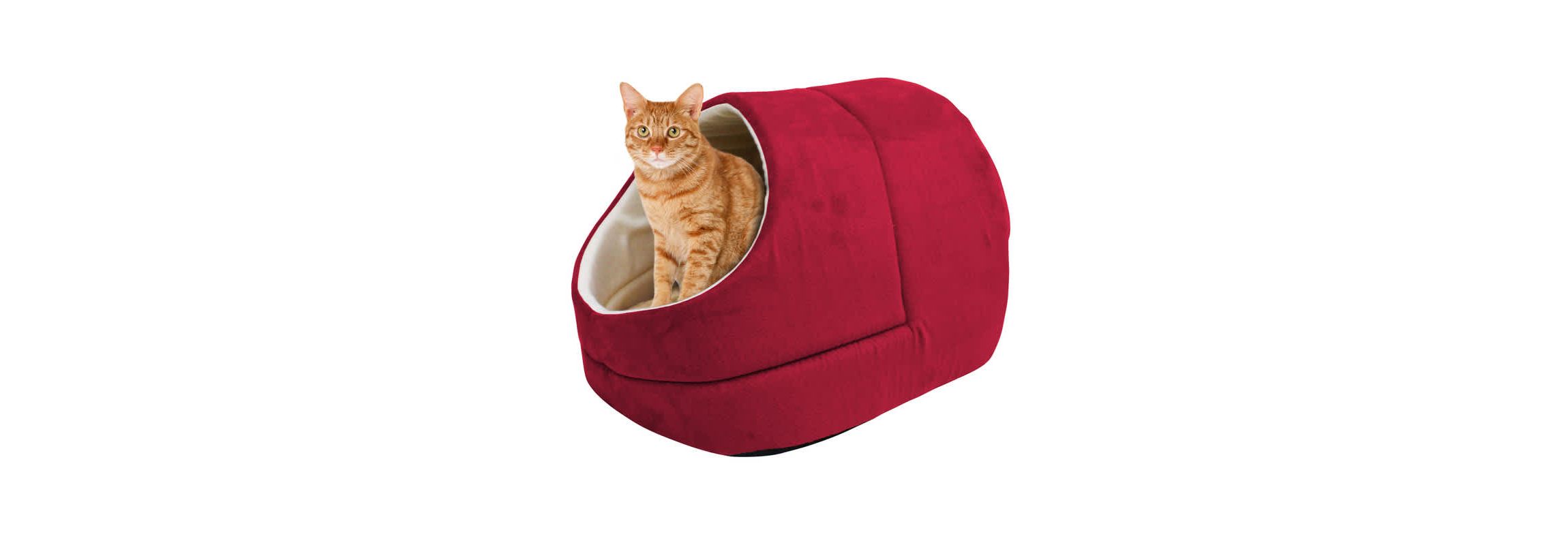 GOOPAWS Cat Bed Sleeping Cave, Brown
