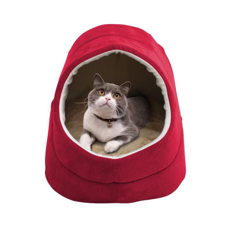 GOOPAWS Cat Bed Sleeping Cave, Brown