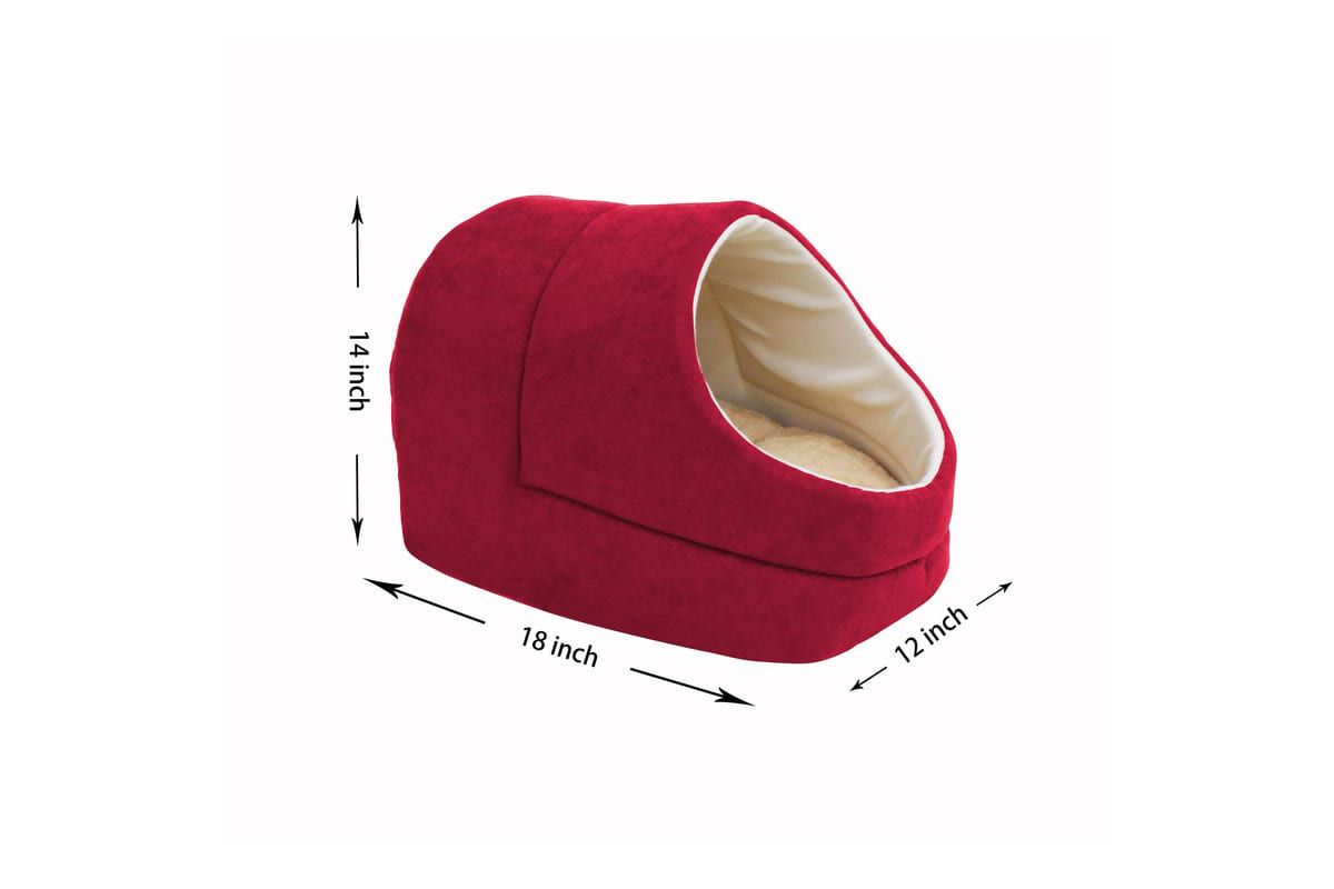 GOOPAWS Cat Bed Sleeping Cave, Brown