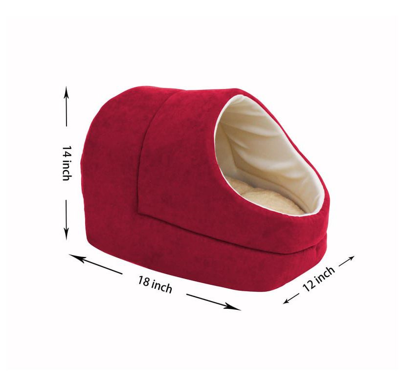 GOOPAWS Cat Bed Sleeping Cave, Brown