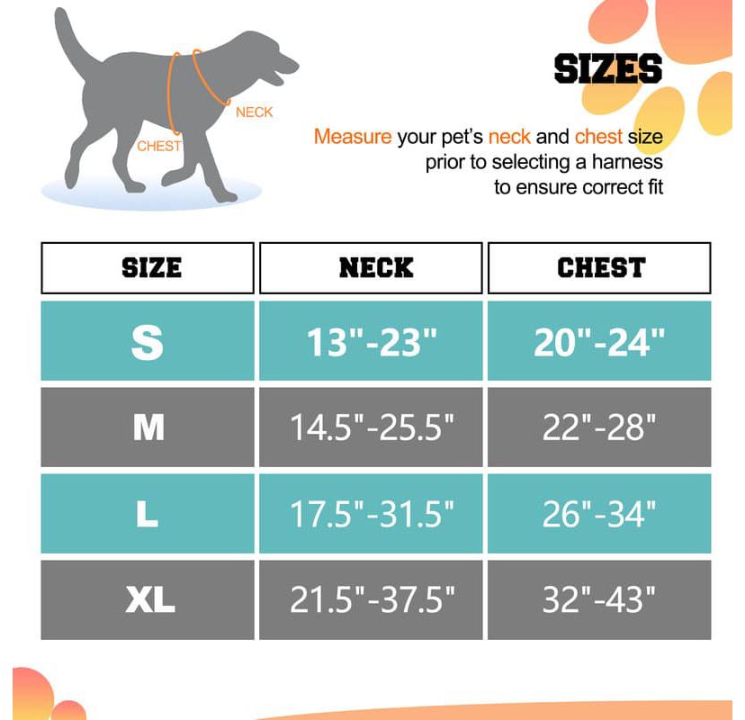 GOOPAWS Padded Reflective Dog Harness, Green, M