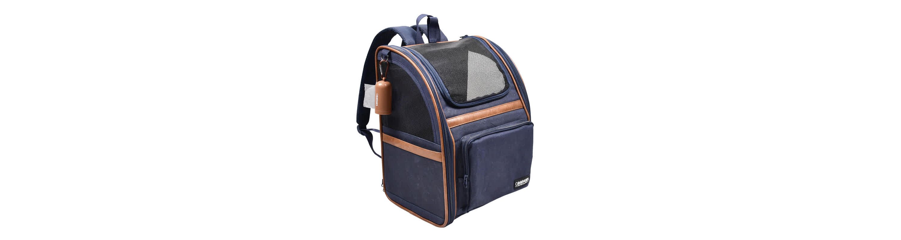 GOOPAWS Soft Dog Backpack, Navy Blue