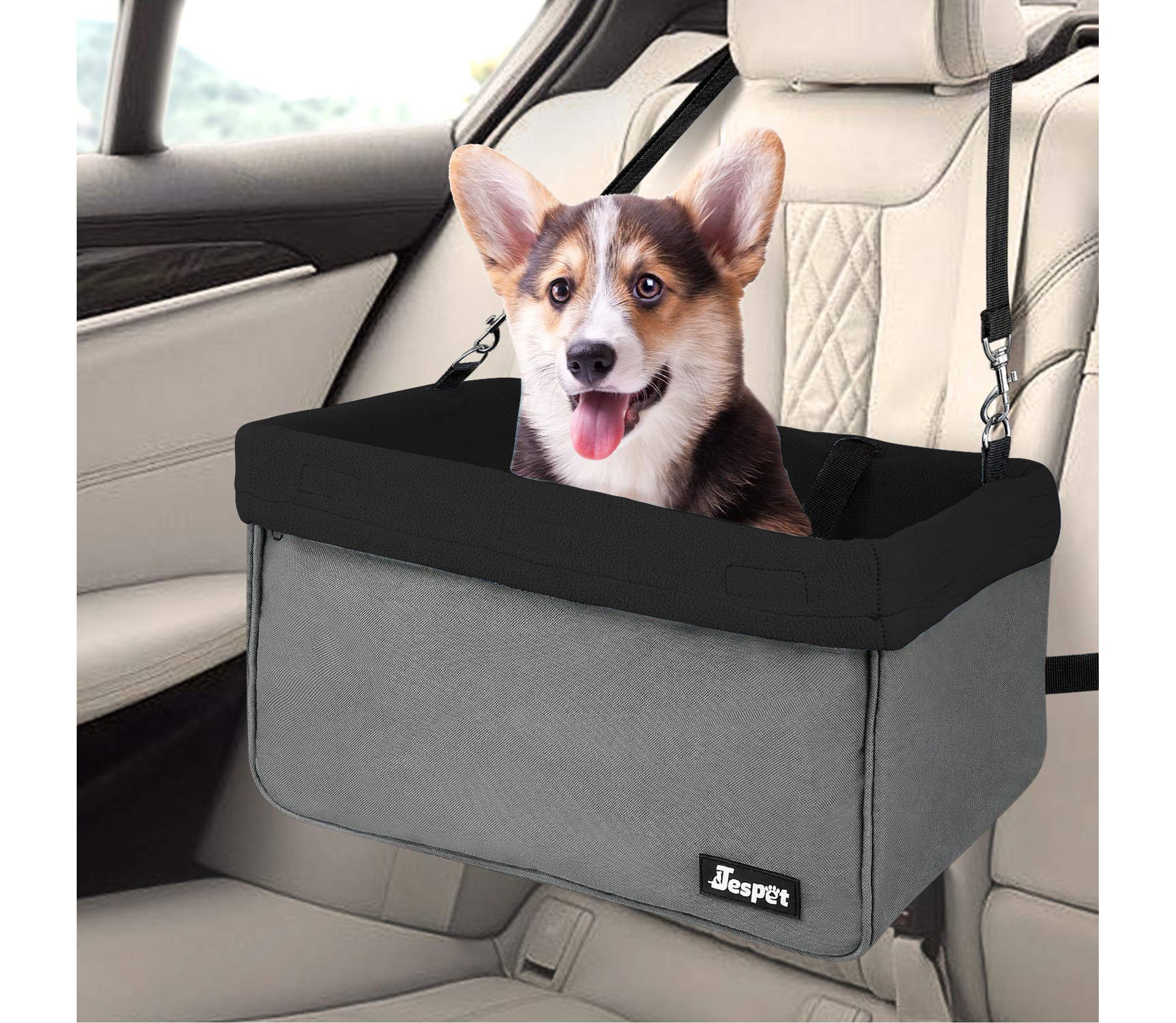 Booster Dog Car Seat, Grey, 16