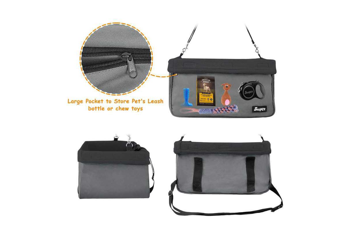 Booster Dog Car Seat, Grey, 16