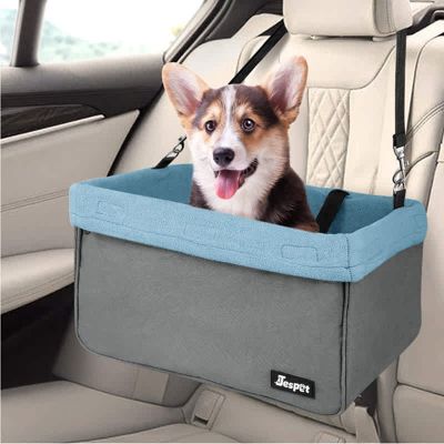GOOPAWS Booster Dog Car Seat, Grey, 16'', Grey