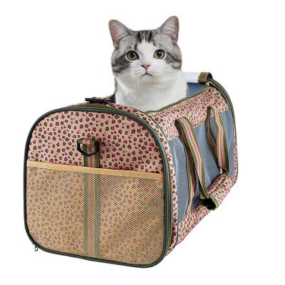 GOOPAWS Soft-Sided Airline-Approved Travel Dog & Cat Carrier, Medium, Orange Cheetah