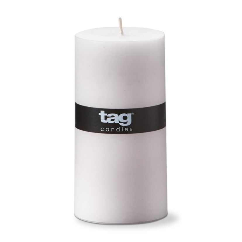 tag Chapel 3X6 White Pillar Paraffin Wax Candle Unscented Drip-Free Long Burning 85 Hours For Home Decor Wedding Parties