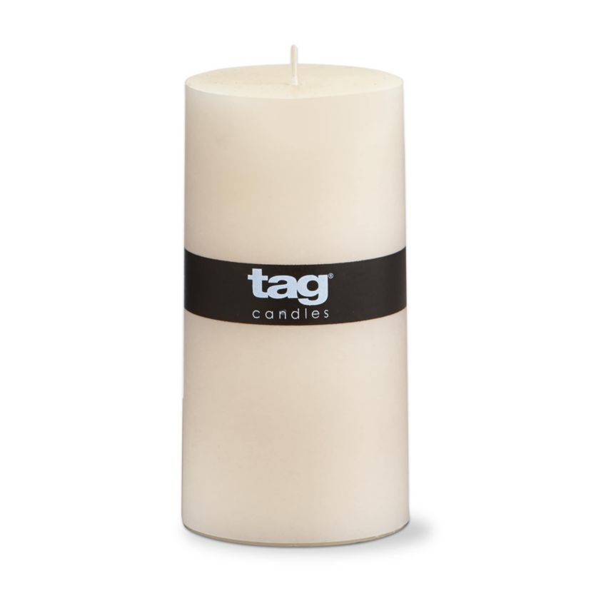 tag Chapel 3X6 Ivory Pillar Paraffin Wax Candle Unscented Drip-Free Long Burning 85 Hours For Home Decor Wedding Parties