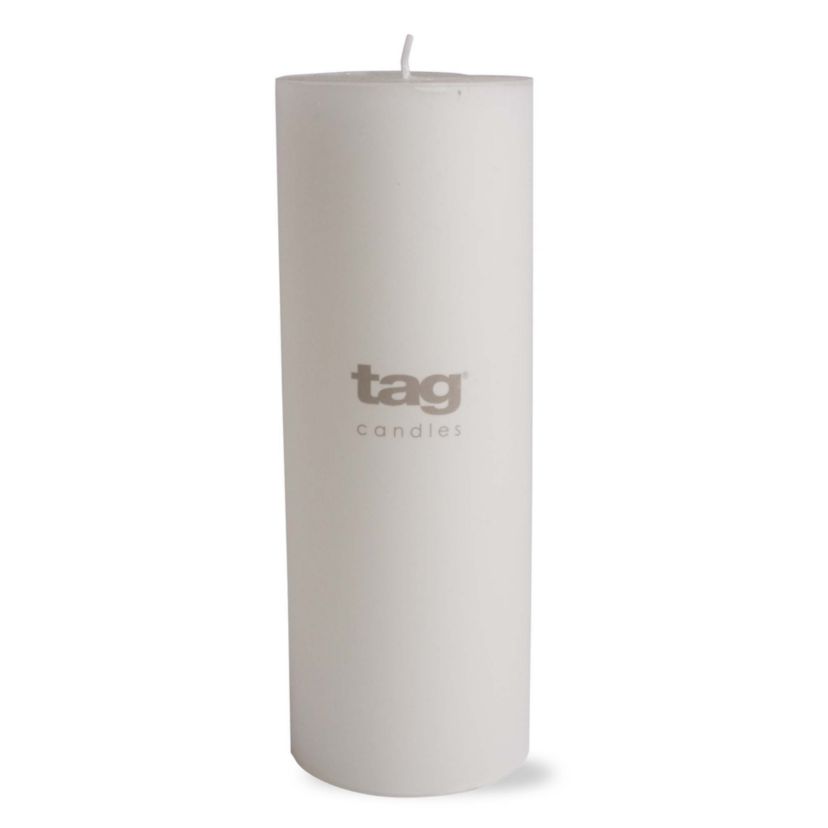 tag Chapel 3X8 White Pillar Paraffin Wax Candle Unscented Drip-Free Long Burning 115 Hours For Home Decor Wedding Parties