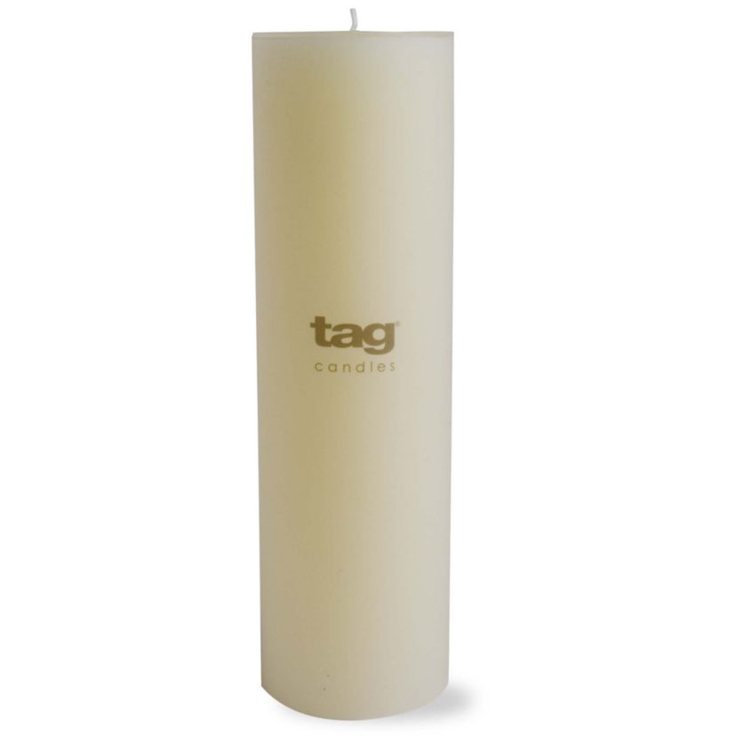 tag Chapel 3X10 Ivory Pillar Paraffin Wax Candle Unscented Drip-Free Long Burning 145 Hours For Home Decor Wedding Parties
