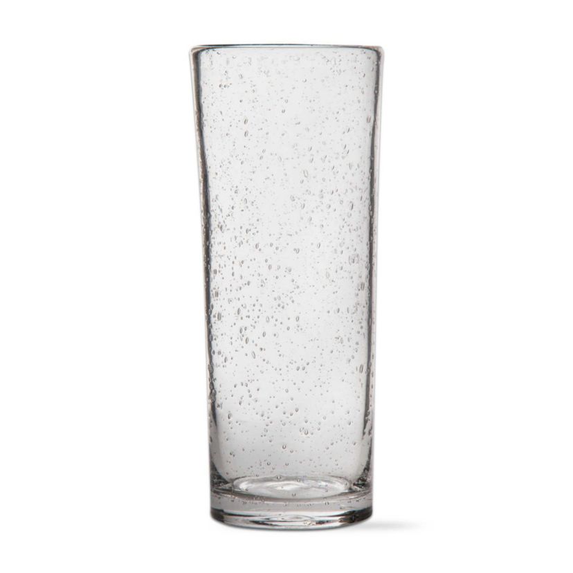Tall And Skinny Bubble Clear Drinking Glass 22 oz.