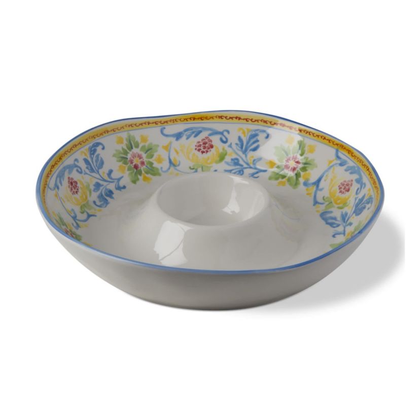 Capri Chip And Dip Appetizer Serving Dish Bowl