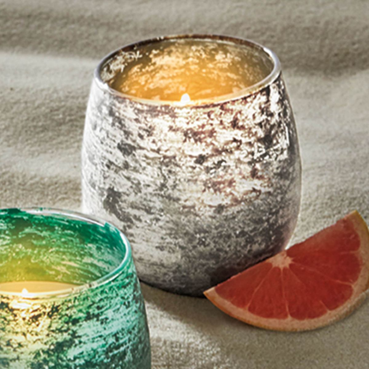 Outdoor Garden Citronella Grapefruit Glass Candle With Paraffin Wax And Cotton Wick