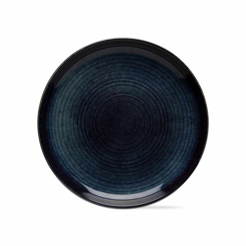 Loft Speckled Reactive Glaze Stoneware Dinnerware Plate 11.25 inch Midnight Blue Dishwasher Safe