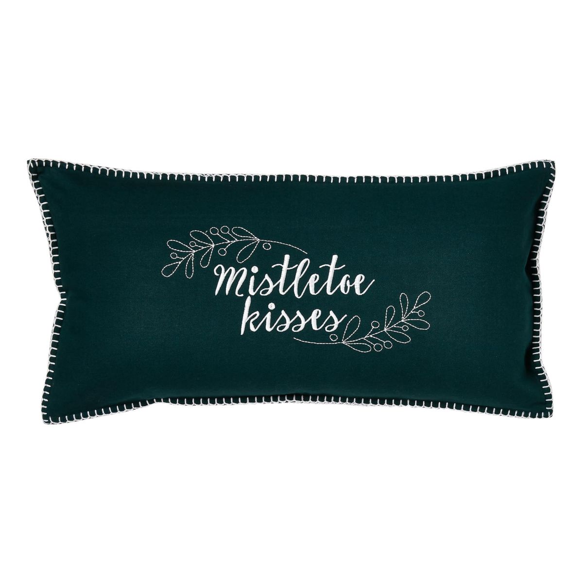 Mistletoe Kisses Throw Pillow, 12" x 24"