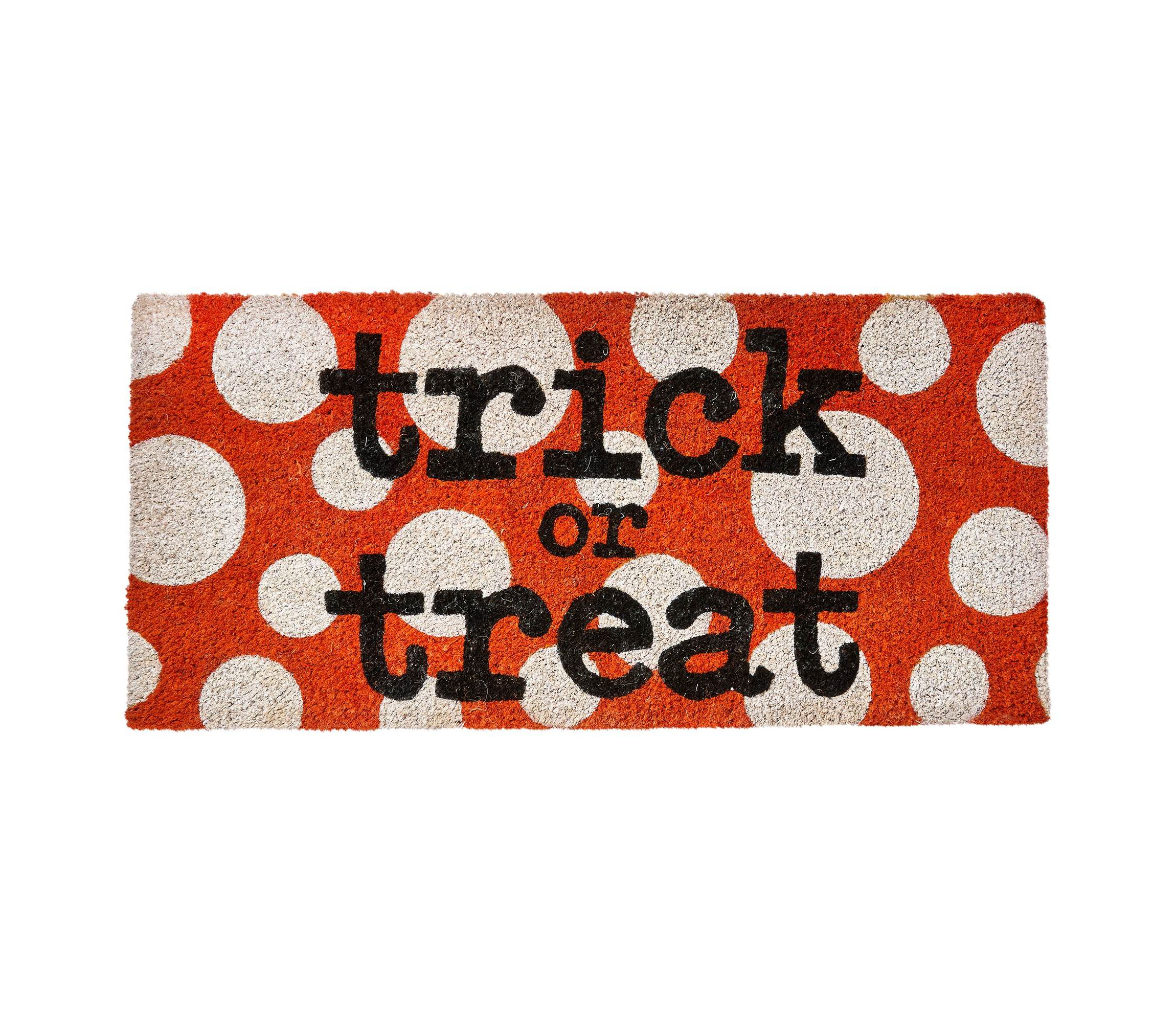 Tag Halloween Trick Treat Est Rubber Backed Mat Decor Decoration