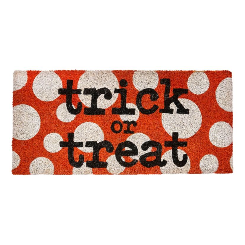 Tag Halloween Trick Treat Est Rubber Backed Mat Decor Decoration