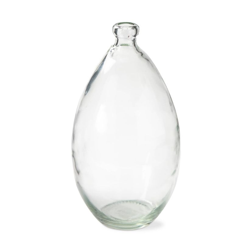 Pismo Recycled Clear Glass Vase Wide 6.5W x 6.5L x 11.8H inch.