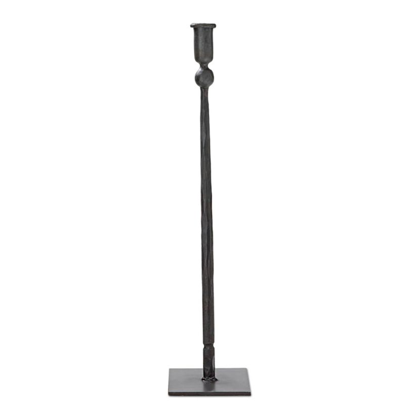 Tribeca Black Iron Taper Candle Holder Tall 19.2H inches.
