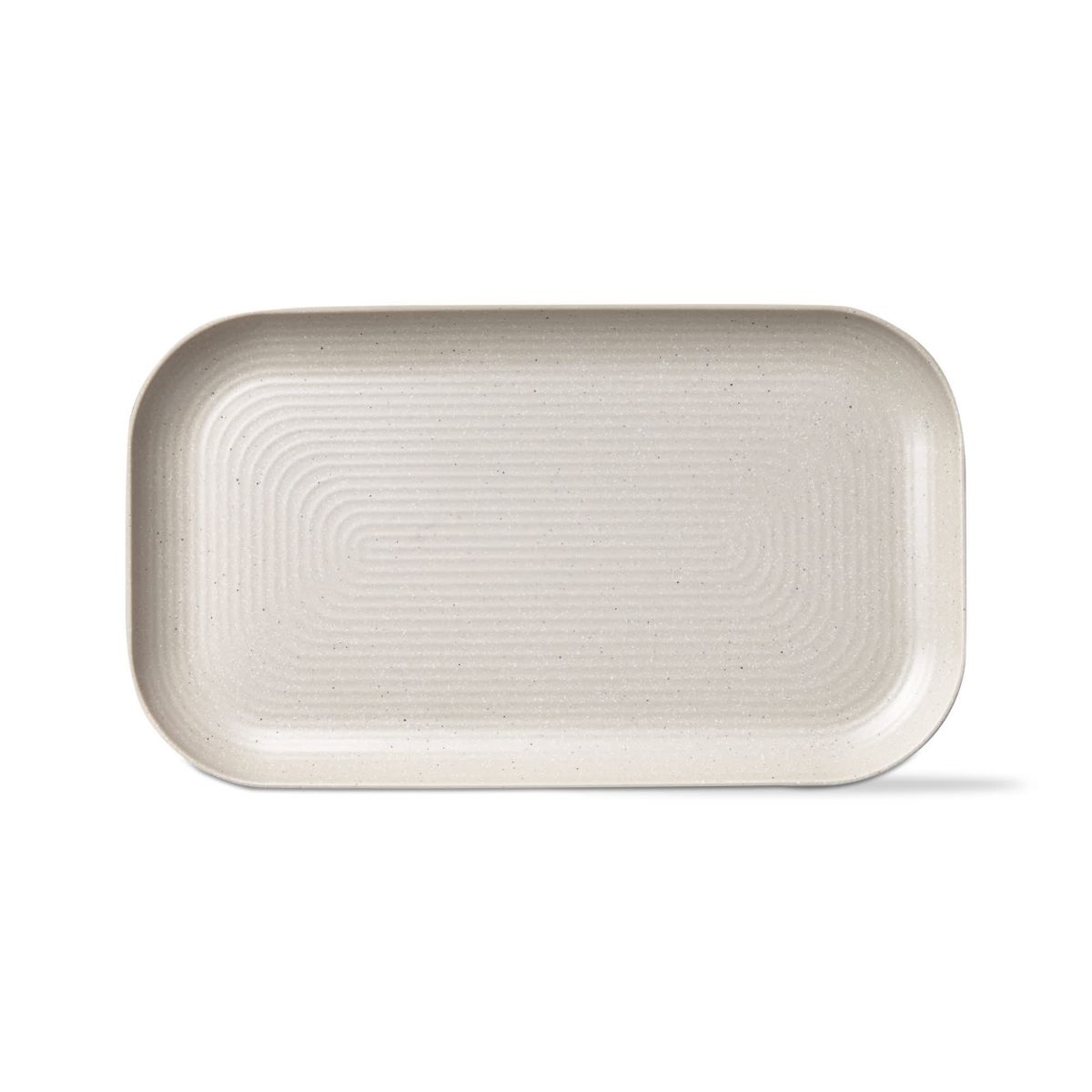 Cream Brooklyn Melamine Plastic Dinning Serving Platter Dishwasher Safe Indoor/Outdoor 17x10 inch Serving Platter