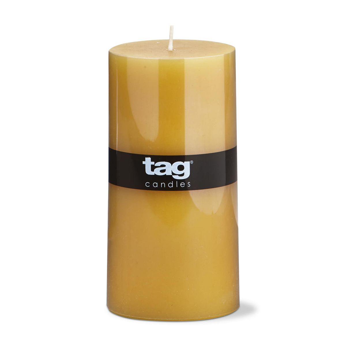 tag Color Studio 3X6 Pillar Ochre Yellow Smokeless Paraffin Wax Burn Time 85 Hours