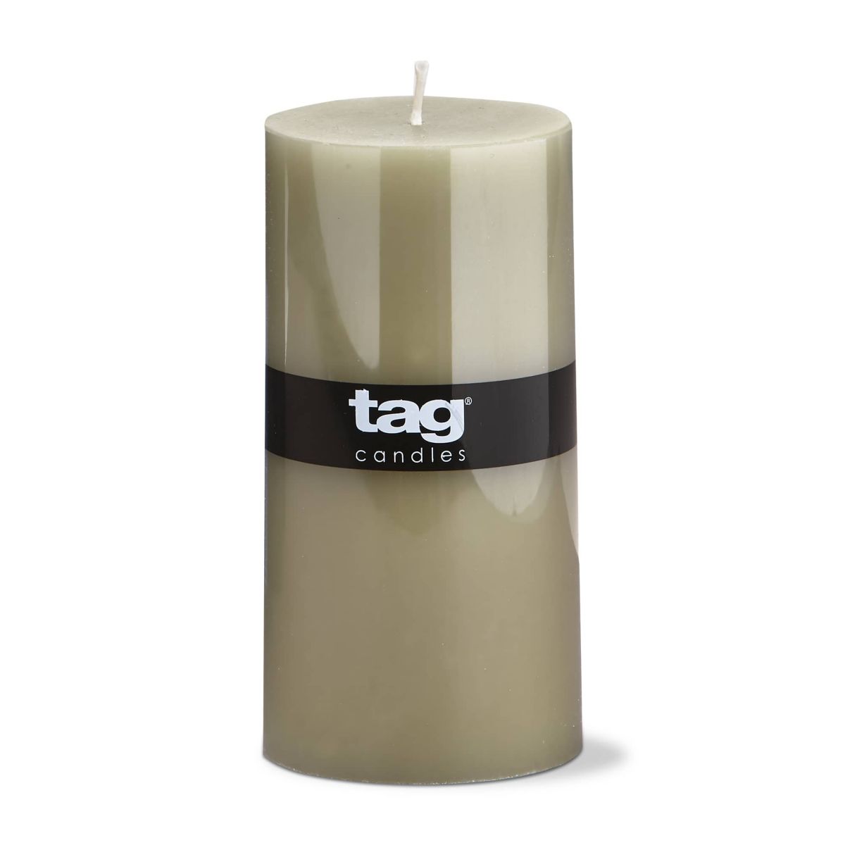 tag Color Studio 3X6 Pillar Candle Sage Green Smokeless Paraffin Wax Burn Time 85 Hours