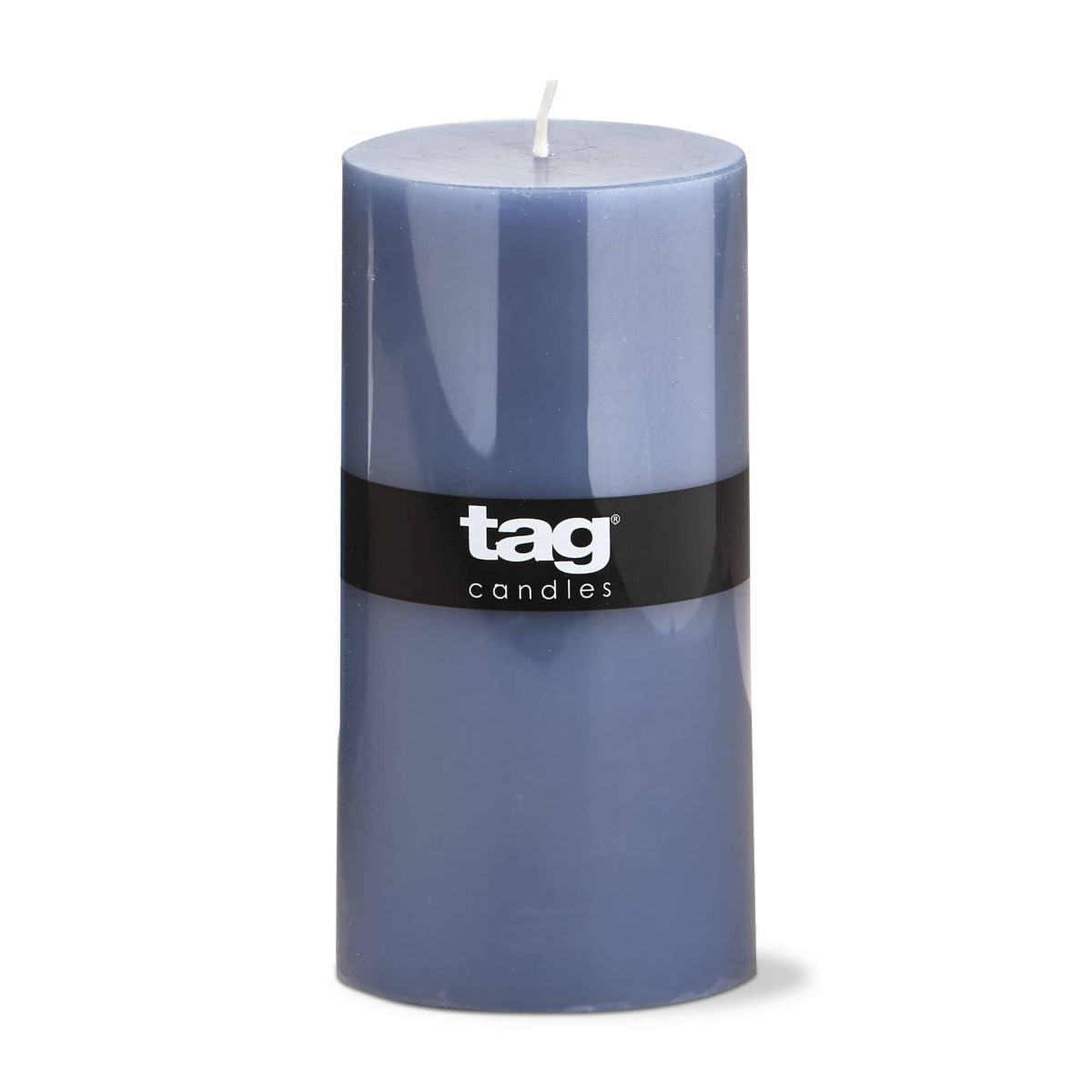 tag Color Studio 3X6 Pillar Candle Blue Denim Smokeless Paraffin Wax Burn Time 85 Hours