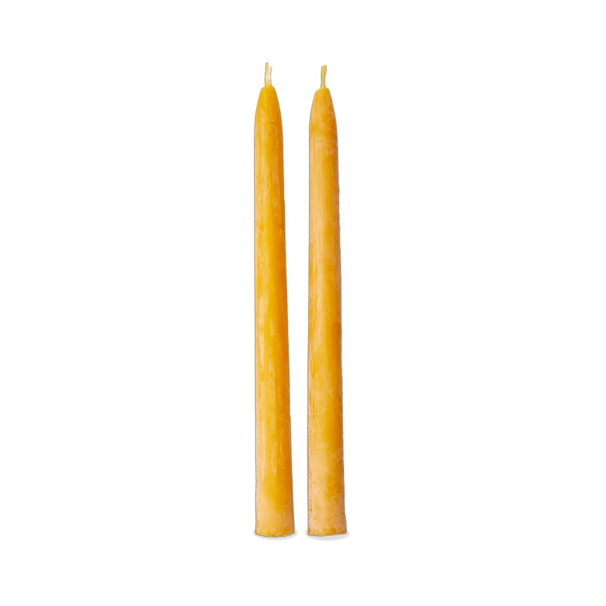 Beeswax 10" Dipped Taper Candles - Honey Yellow, 7 Hour Burn Time, Perfect for Everyday Use, Set of 2