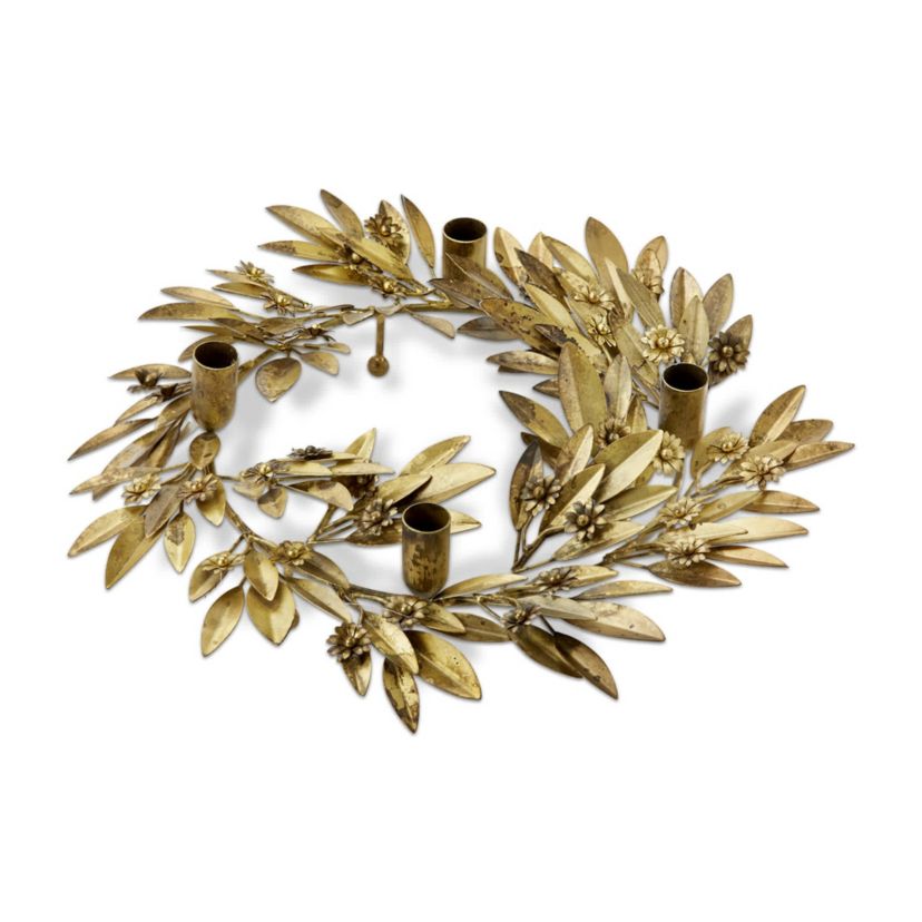 Tag Botanical Wreath Taper Candle Holder