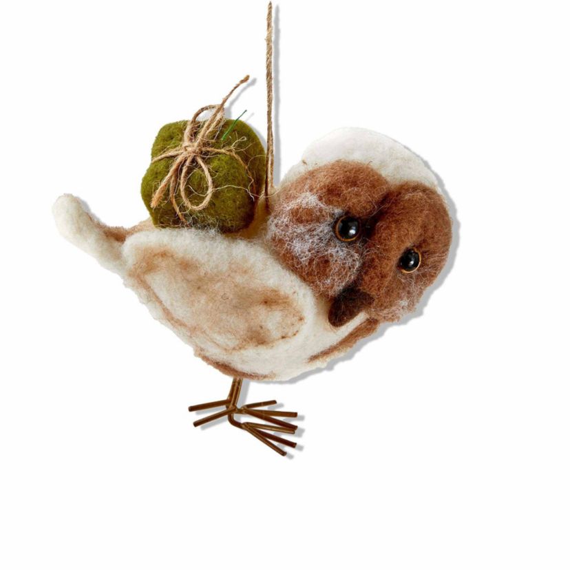 Owl W/Present Ornament