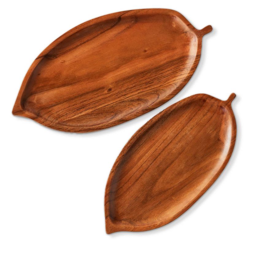 Acacia Leaf Platter S/2