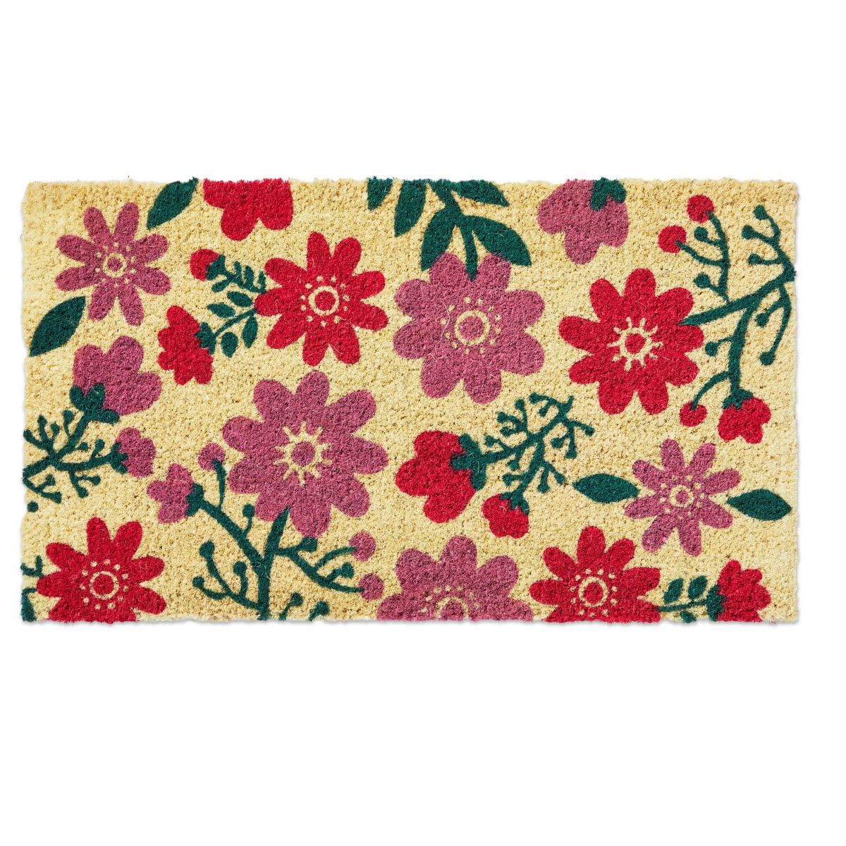 tag Tag Happy Flowers Pvc Coir Mat | Belk