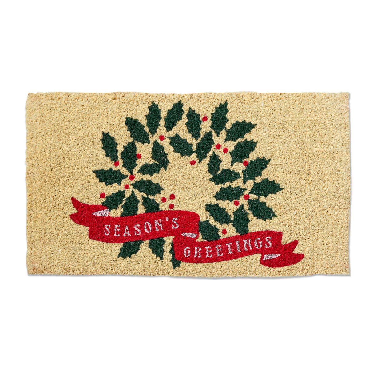 Tag SeasonS Greeting Wreath Coir Mat