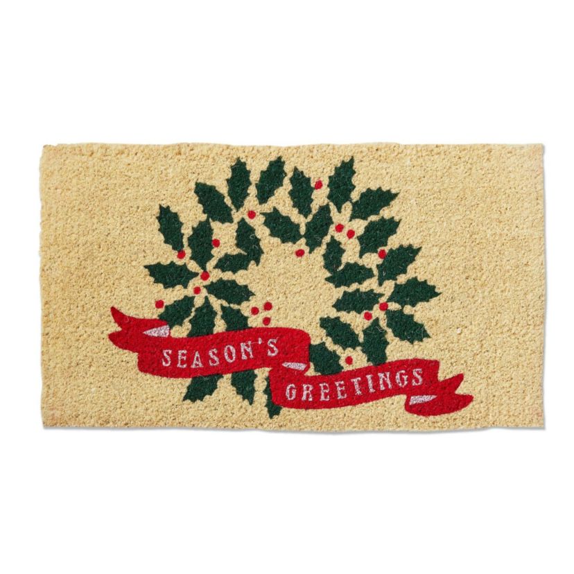 Tag SeasonS Greeting Wreath Coir Mat