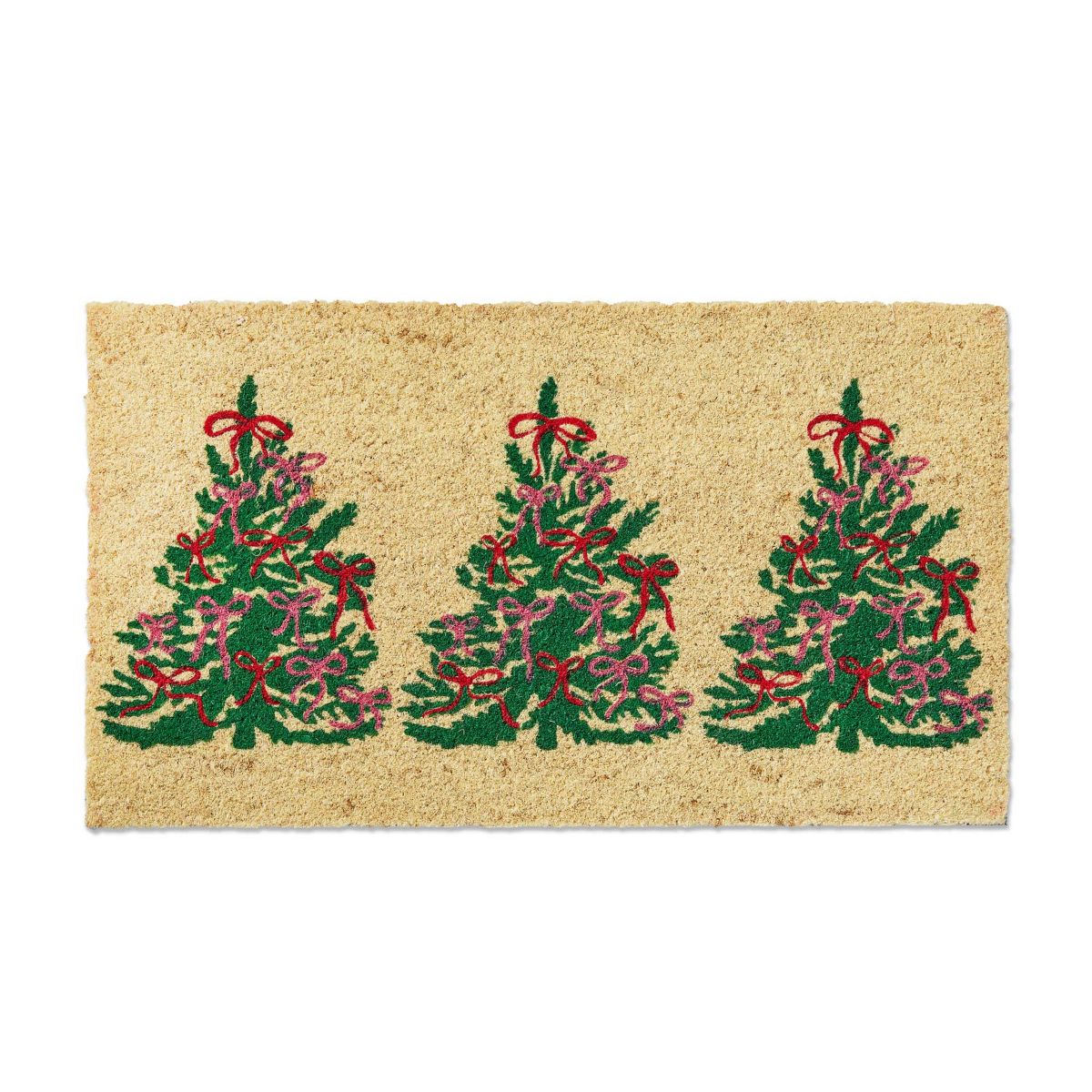 Tag Bows Christmas Tree Pvc Coir Mat
