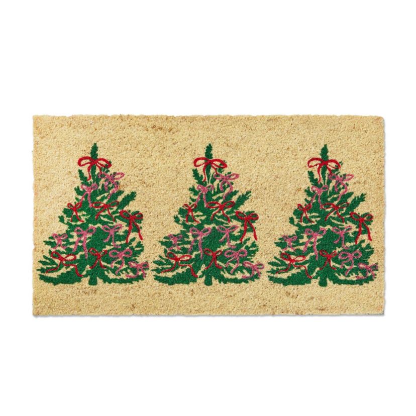 Tag Bows Christmas Tree Pvc Coir Mat