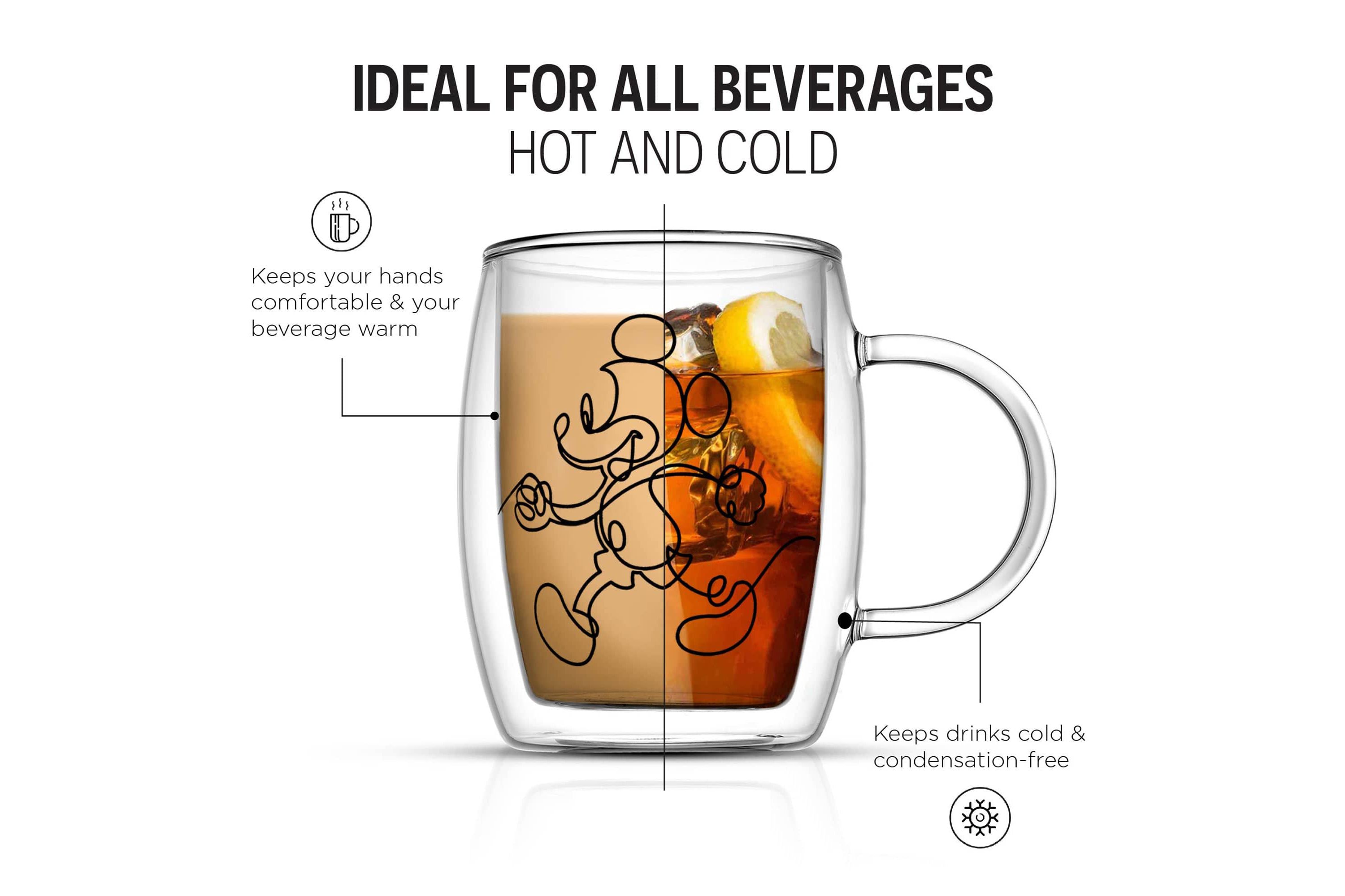 Disney Mickey and Pluto Aroma Glass Mugs (Set of 2)