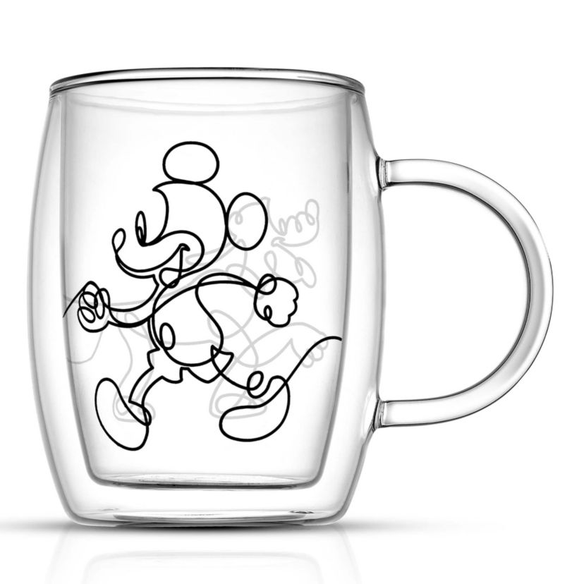 Disney Mickey and Pluto Aroma Glass Mugs (Set of 2)