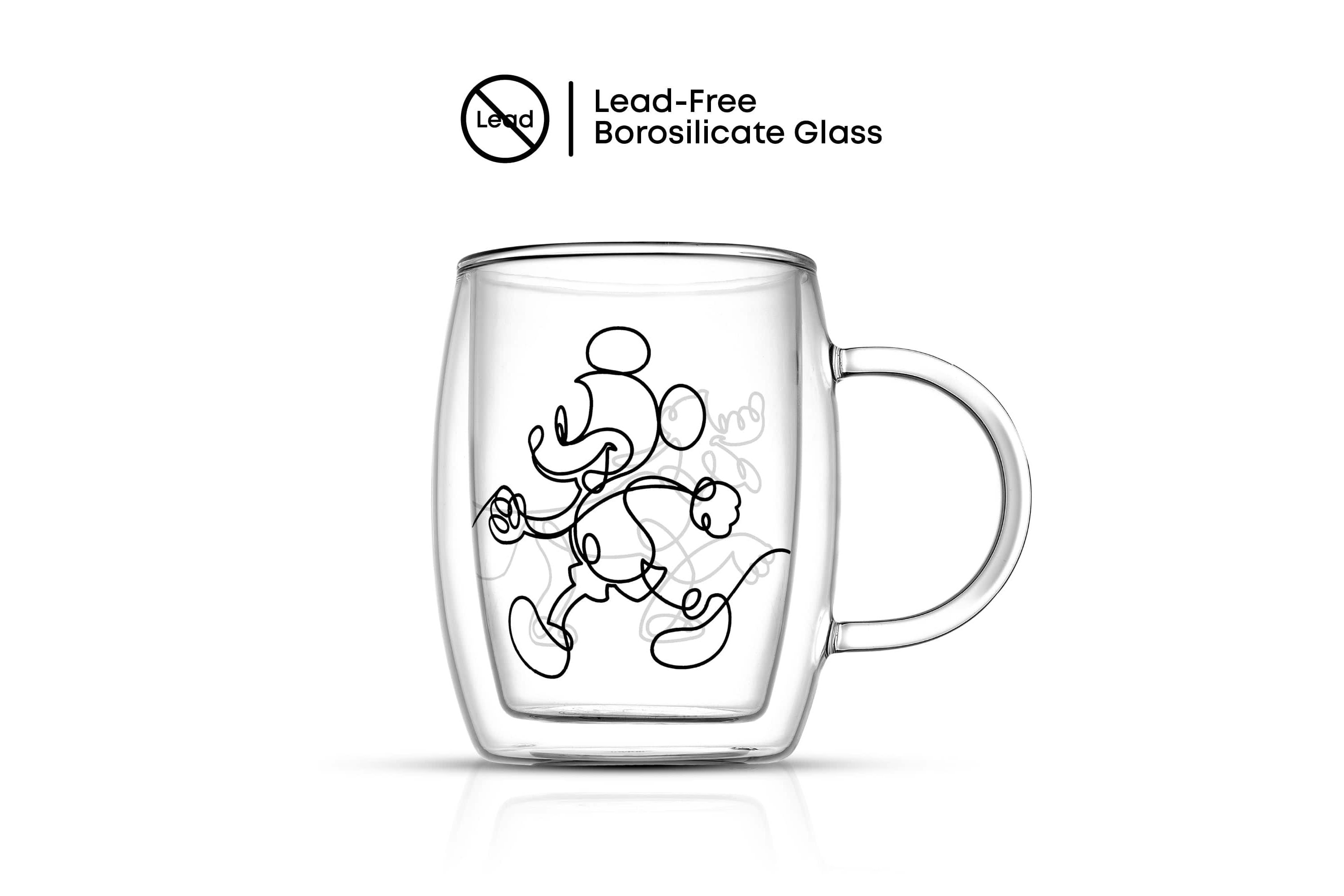 Disney Mickey and Pluto Aroma Glass Mugs (Set of 2)