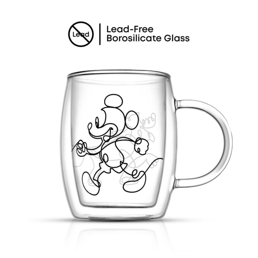 Disney Mickey and Pluto Aroma Glass Mugs (Set of 2)